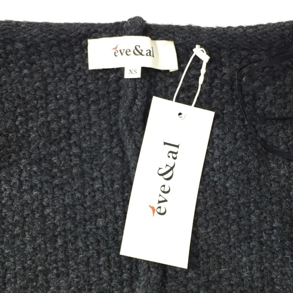 Eve & Al Gray + Black Open Sweater XS - Picture 4 of 5